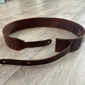 Full Grain Brown Leather Guitar Strap